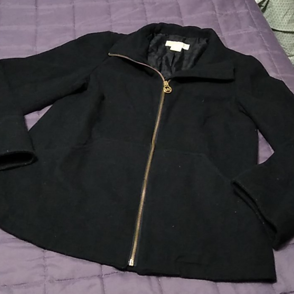Michael Michael Kors Wool Blend Coat Black Small